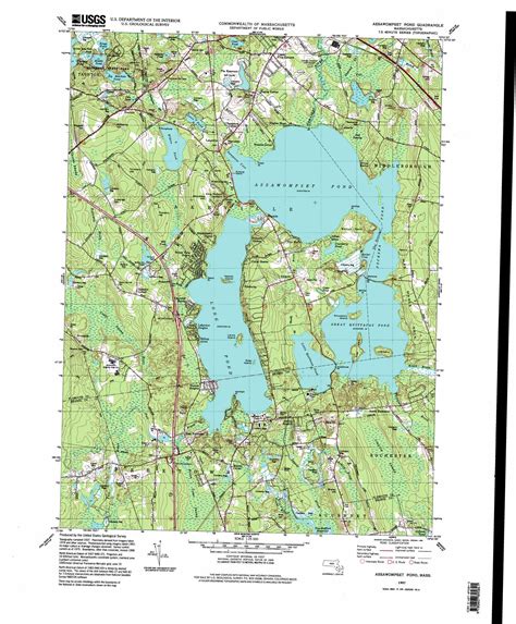 Massachusetts pond maps .